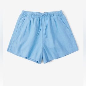 Linen-Blend Pull-On Shorts - LARGE